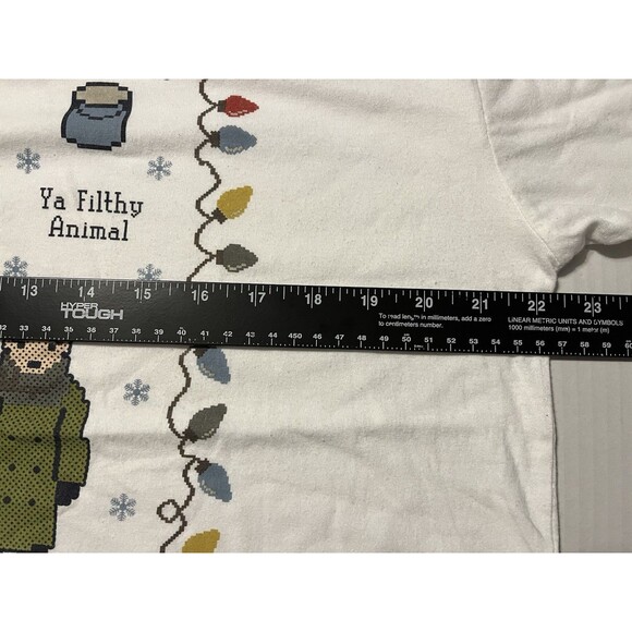 Home Alone White Merry Christmas Ya Filthy Animal T-Shirt - Size L - Picture 6 of 8